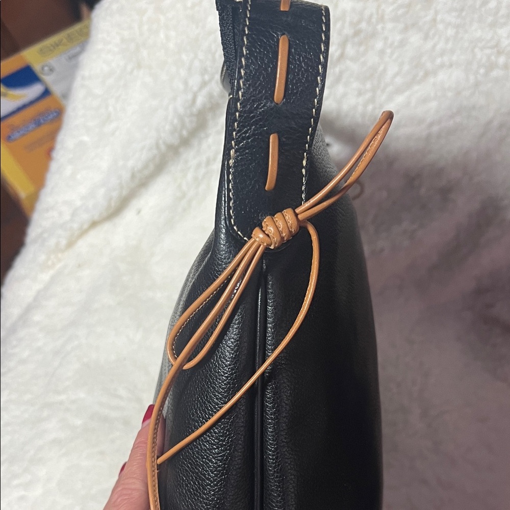 Kate Spade vintage made in italy Black Leather Purse with brown bows - Picture 2 of 6